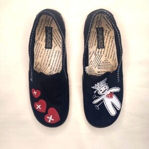 Draven Voodoo Doll Whimsigoth Comfy Casual Emo Canvas Slip On Sneaker Flats